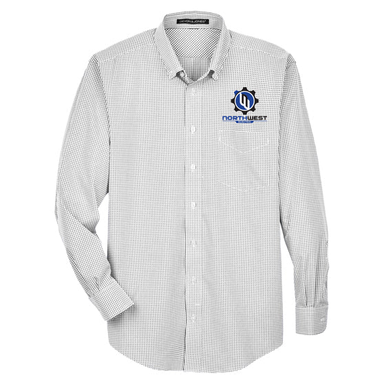 Men's Crown Collection® Gingham Check Woven Dress Shirt