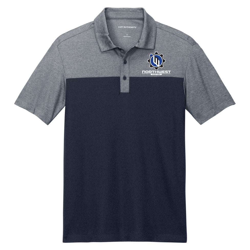 Port Authority® Fine Pique Blend Blocked Polo