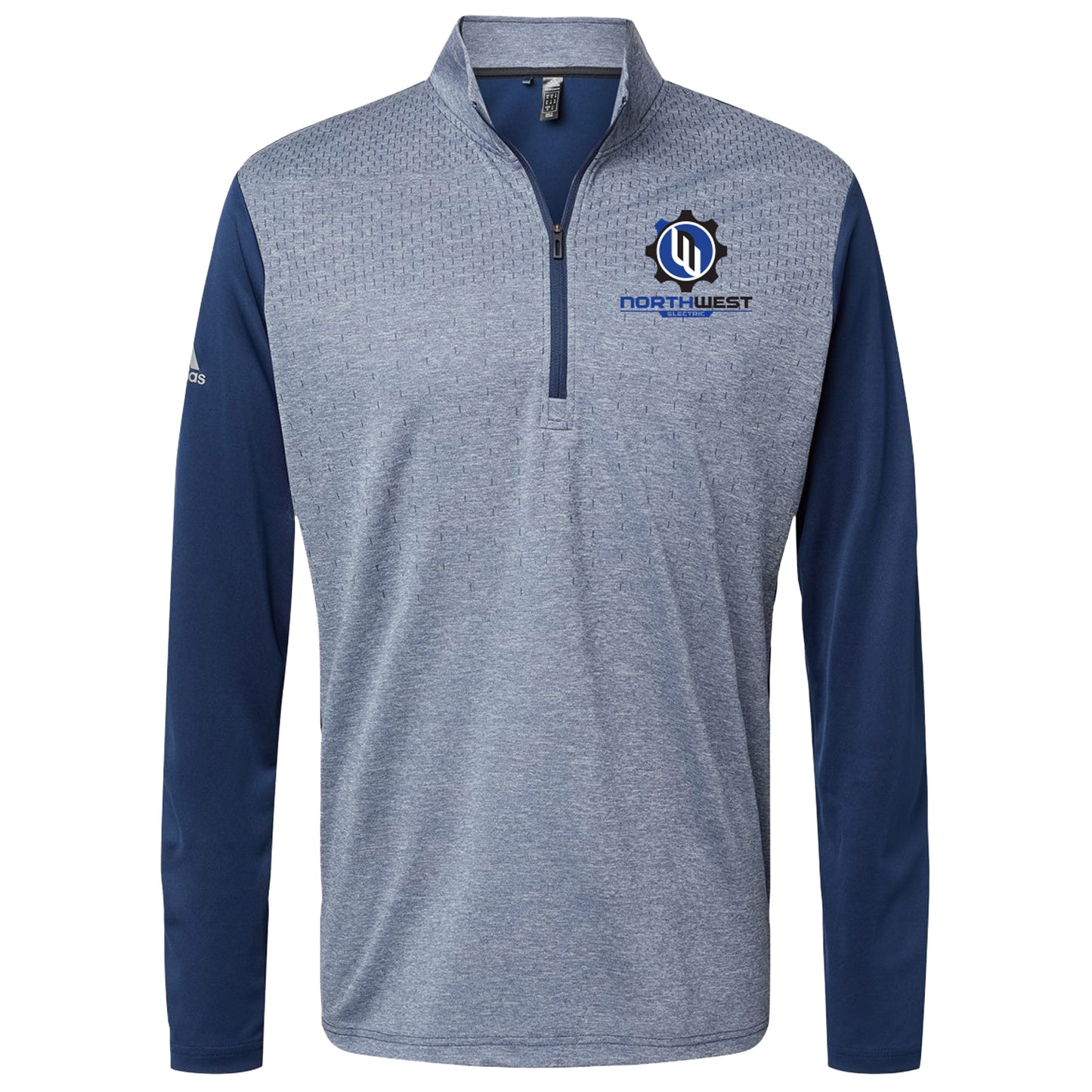 Adidas - Heather Block Print Quarter-Zip Pullover