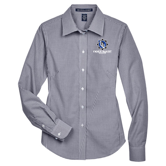 Women's Crown Collection® Gingham Check Woven Dress Shirt