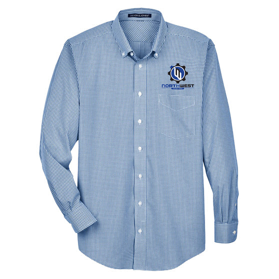 Men's Crown Collection® Gingham Check Woven Dress Shirt