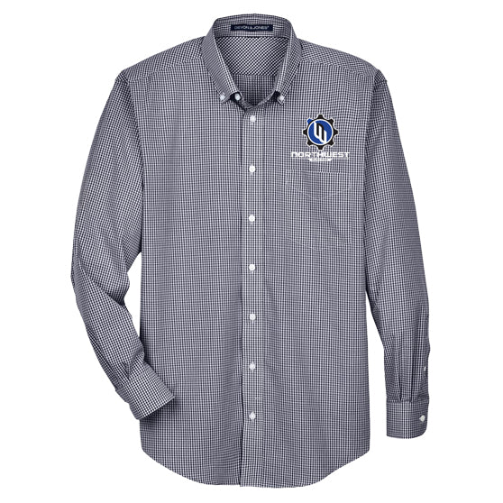 Men's Crown Collection® Gingham Check Woven Dress Shirt