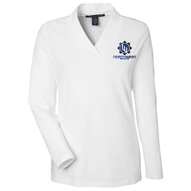 Devon & Jones Ladies' Raleigh Shawl Collar Knit Top