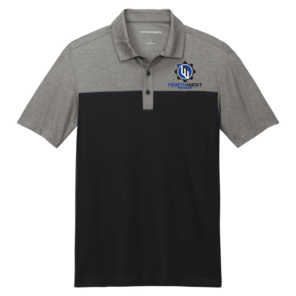 Port Authority® Fine Pique Blend Blocked Polo