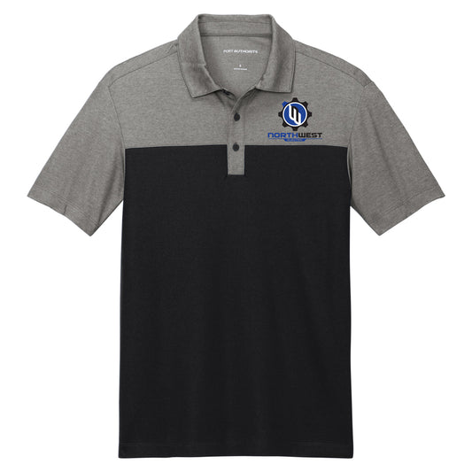 Port Authority® Fine Pique Blend Blocked Polo