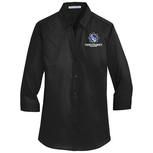 Port Authority Women's 3/4 Sleeve SuperPro Twill Shirt