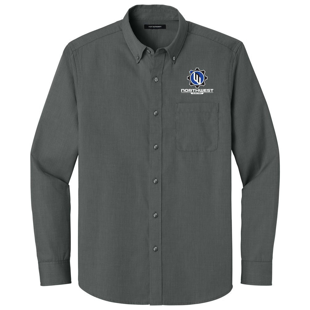 Port Authority® Long Sleeve Nailhead Easy Care Shirt