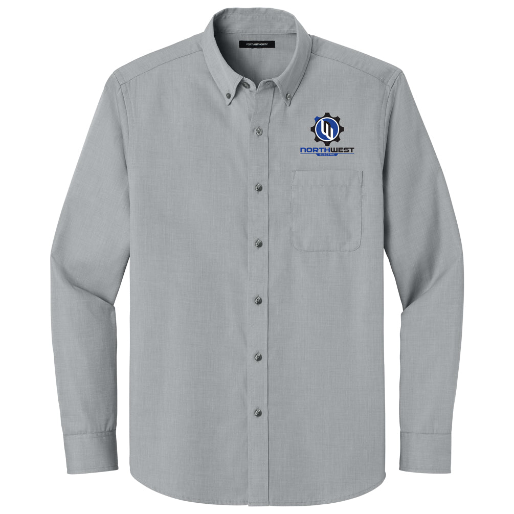 Port Authority® Long Sleeve Nailhead Easy Care Shirt