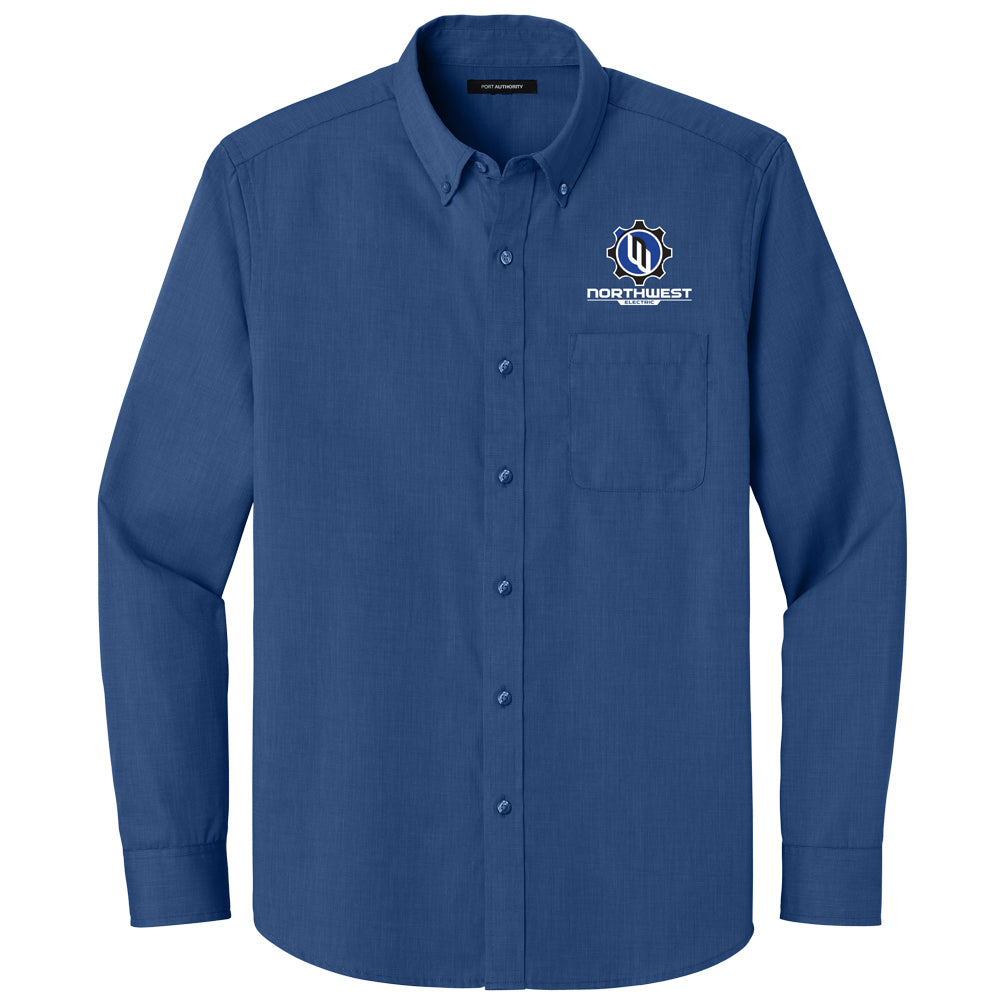Port Authority® Long Sleeve Nailhead Easy Care Shirt